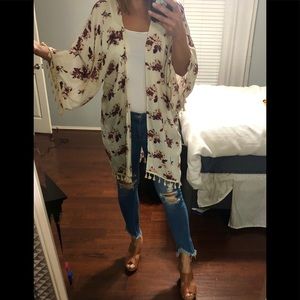 David and Young floral kimono